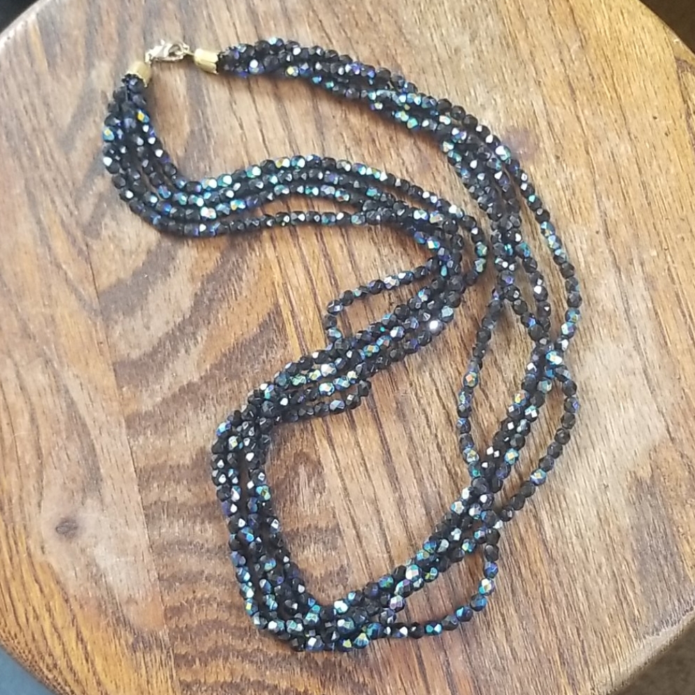 Lazer Cut Czechoslovakian Crystal Necklace